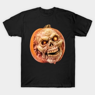 Zombie Jack O' Lantern Design Funny Halloween T-Shirt